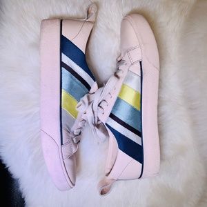 DVF Tess Pink Leather Sneaker w/Ribbon
